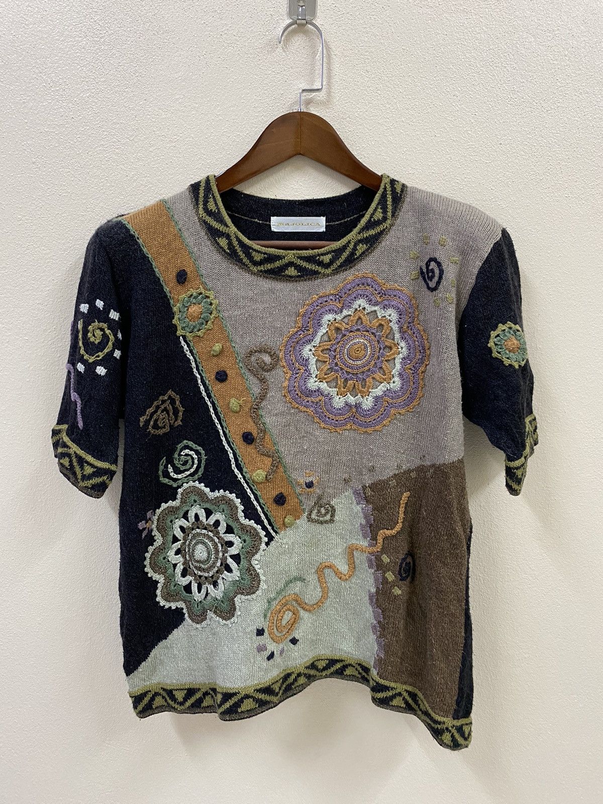 Japanese Brand × Vintage Vtg Knitwear 3D Logo Size M / US 6-8 / IT 42-44 - 1 Thumbnail