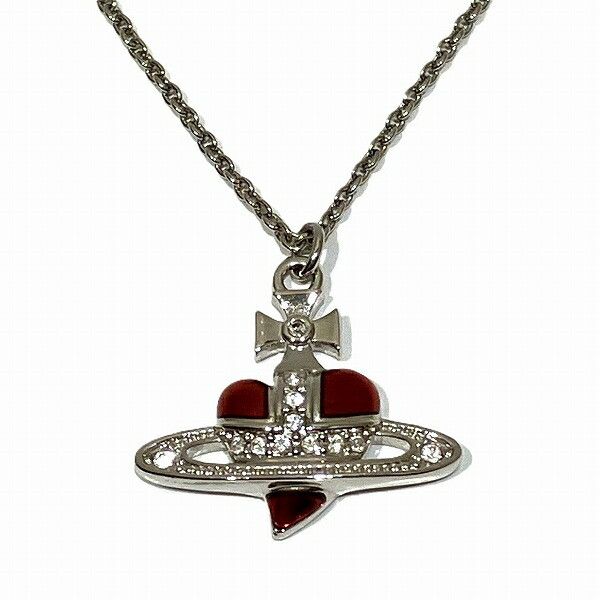 Vivienne Westwood Vivienne Westwood Vivienne Westwood Diamante Heart Necklace Metal Necklace DUTY FREE for USA Size ONE SIZE - 1 Thumbnail