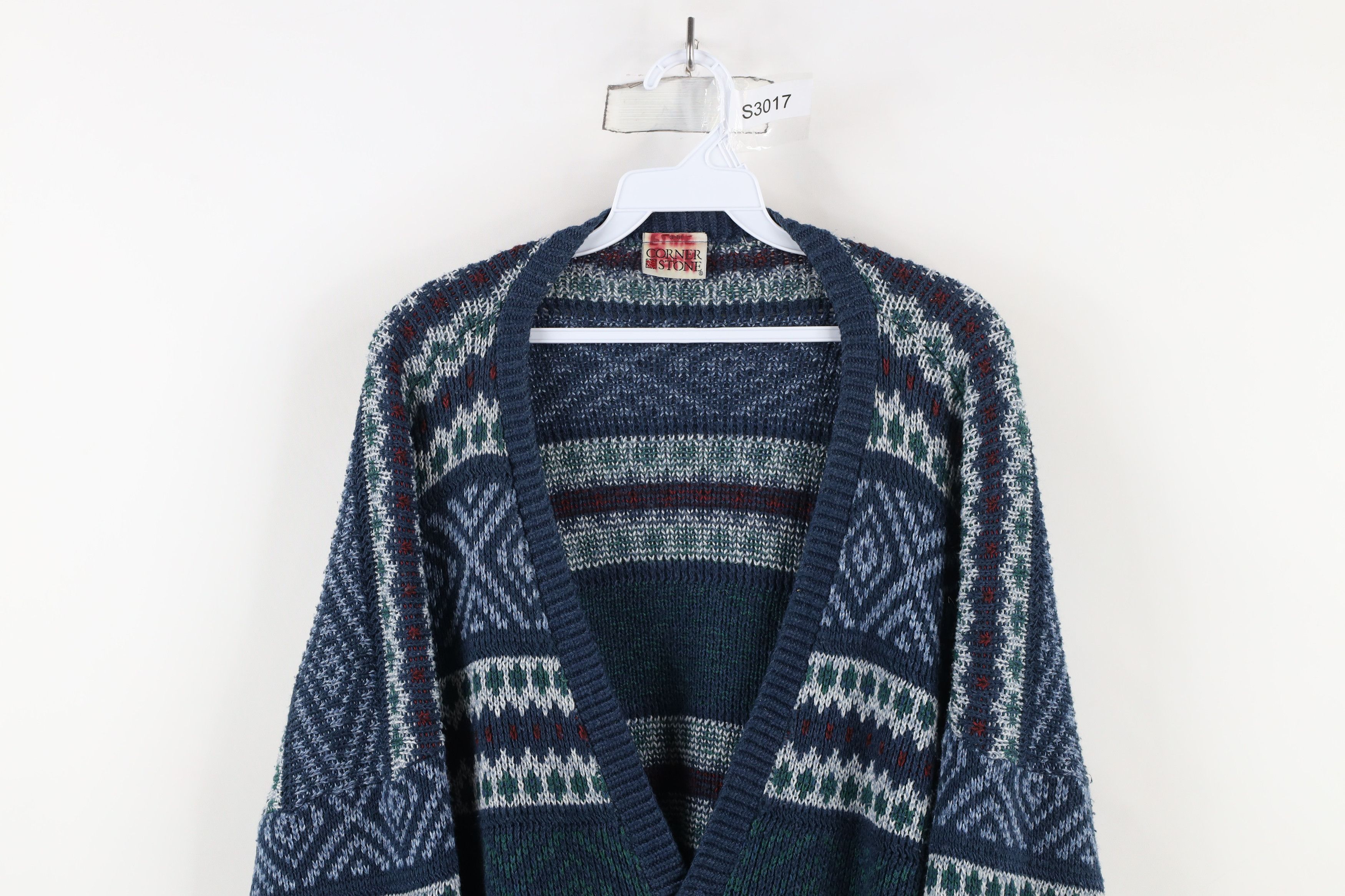 Vintage Vintage 90s Coogi Style Fair Isle Knit Cardigan Sweater USA Size US XL / EU 56 / 4 - 2 Thumbnail