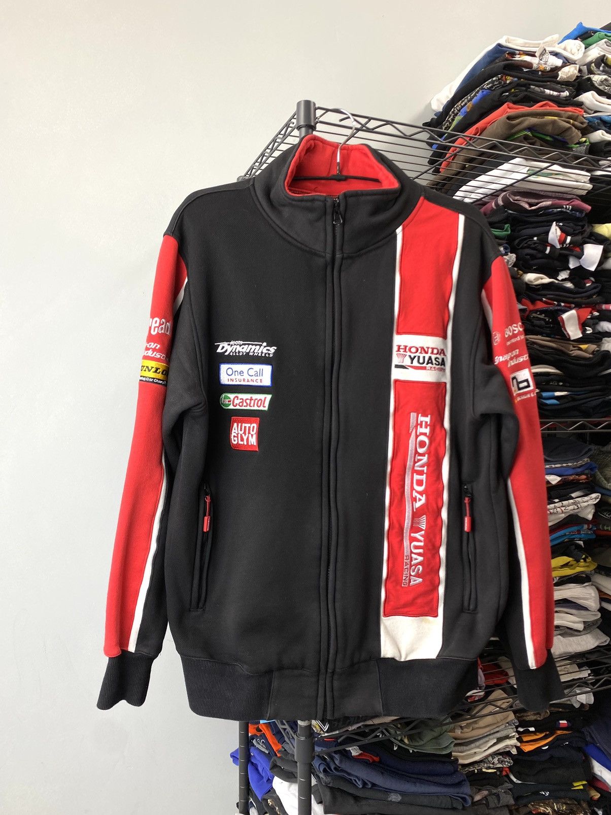 Honda Rare! Vintage Honda Racing Sweatshirt Jacket Suzuki Yamaha Size US M / EU 48-50 / 2 - 1 Thumbnail
