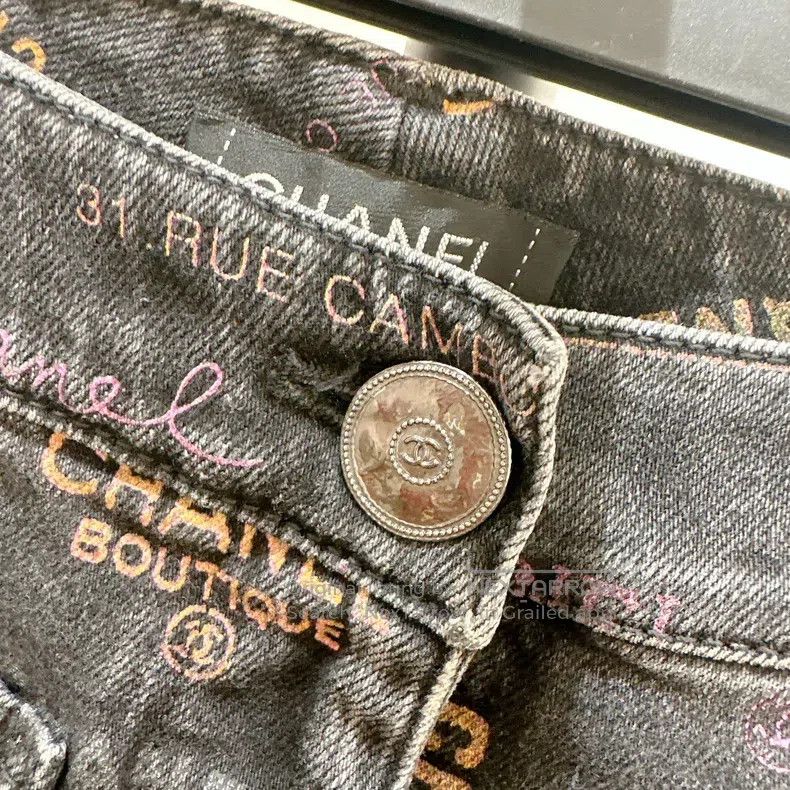 Chanel Chanel Denim graffiti trousers Size 24" / US 00 / IT 34 - 3 Thumbnail