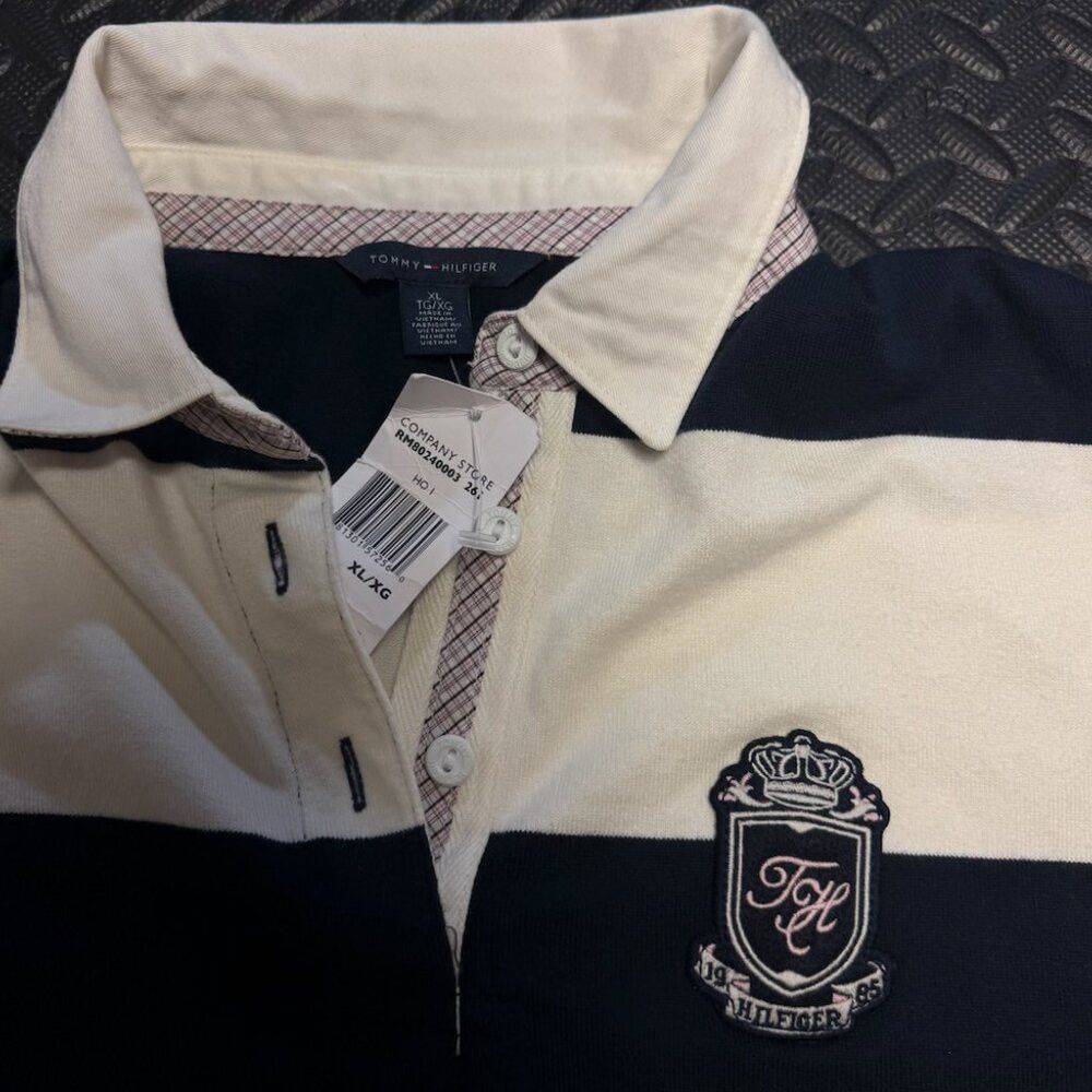 Tommy Hilfiger TOMMY HILFIGER Rugby Navy/White shirt (New with tags) Size US M / EU 48-50 / 2 - 3 Thumbnail