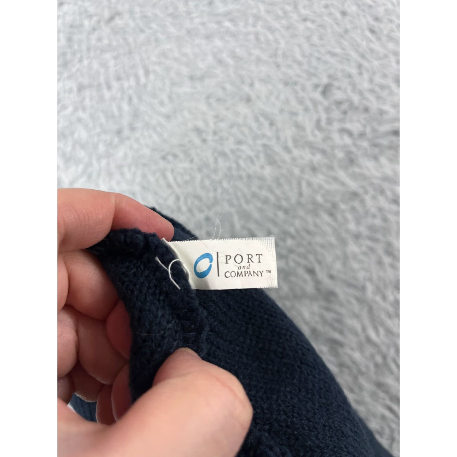 Port & Company Port & Company Beanie Hat Unisex Adults One Size Blue Acrylic Knit Embroider Logo Casual Knit Size ONE SIZE - 7 Thumbnail