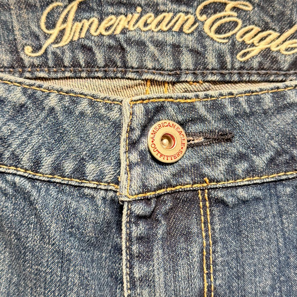 American Stitch American Eagle 77 Straight Jeans Distressed Size 14 Regular Size 36" / US 14 / IT 50 - 2 Thumbnail