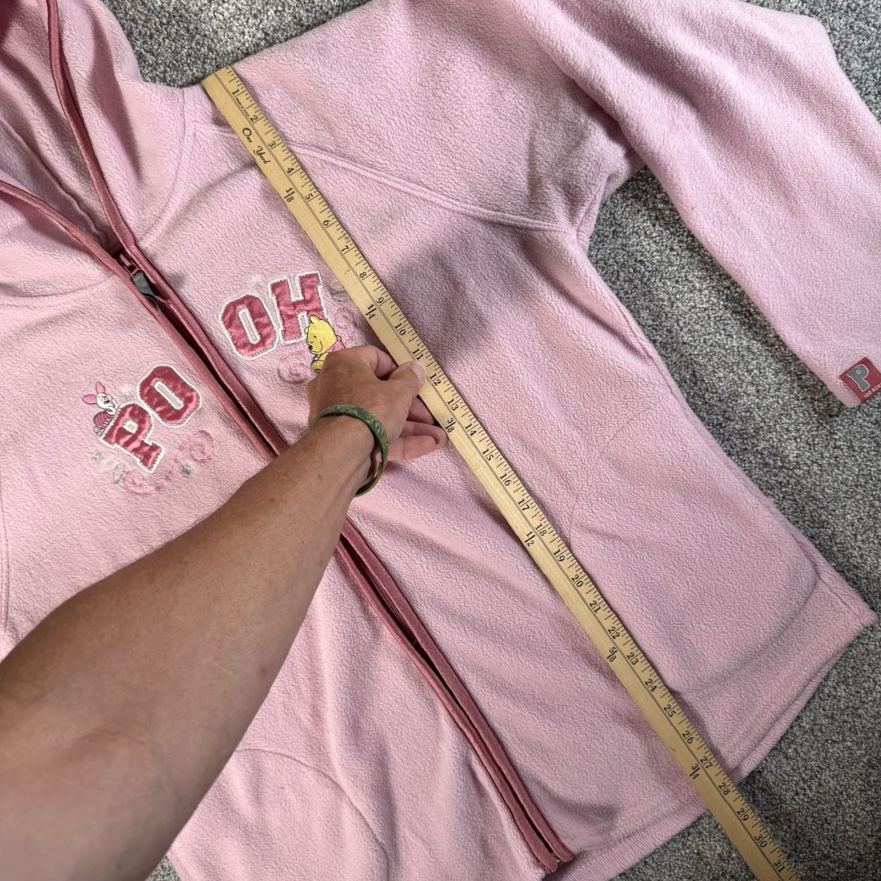 Disney Disney Hoodie XL Pink Winnie the Pooh Full Zip Fleece Retro Y2K Kawaii Cozy Women Size XL / US 12-14 / IT 48-50 - 2 Thumbnail