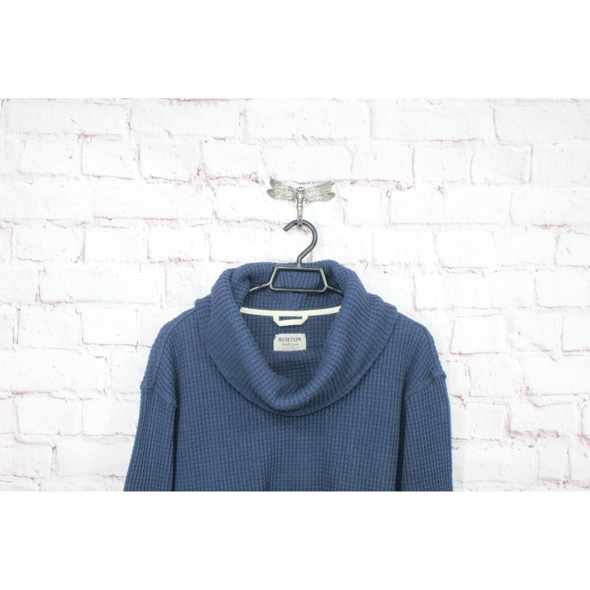Burton Burton Women's Cowl Neck Waffle Top Cotton Size M / US 6-8 / IT 42-44 - 2 Thumbnail