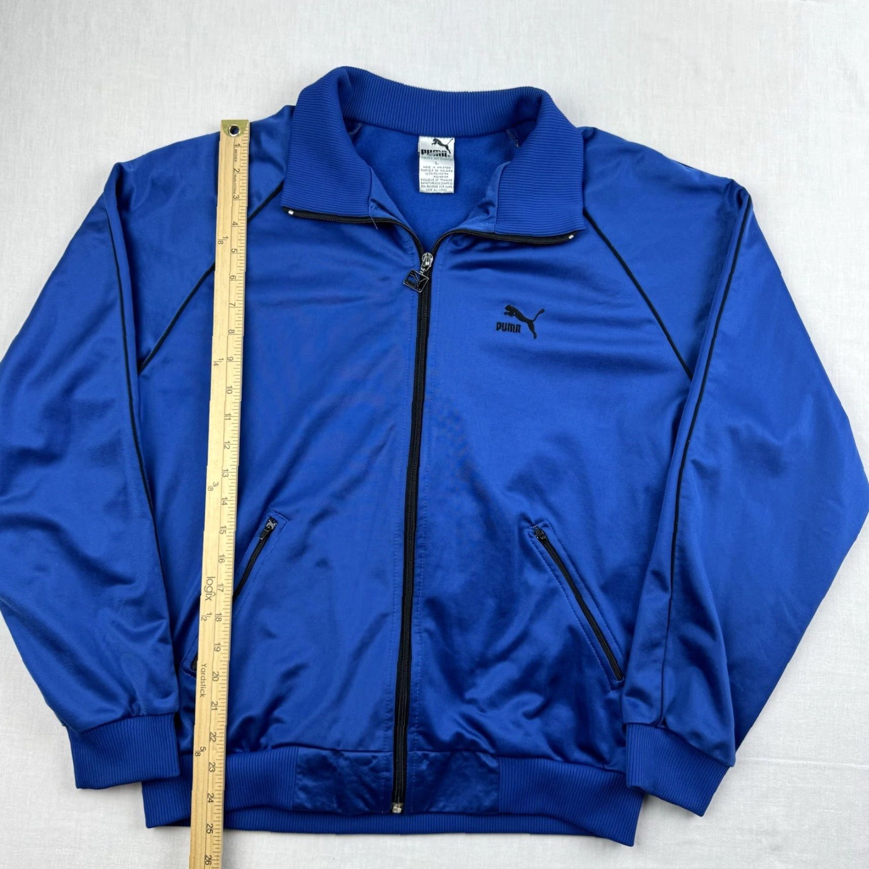 Puma Vintage Puma Jacket Adult Large Blue Full Zip Athletic Sports Logo 90s Collar Size US L / EU 52-54 / 3 - 4 Thumbnail