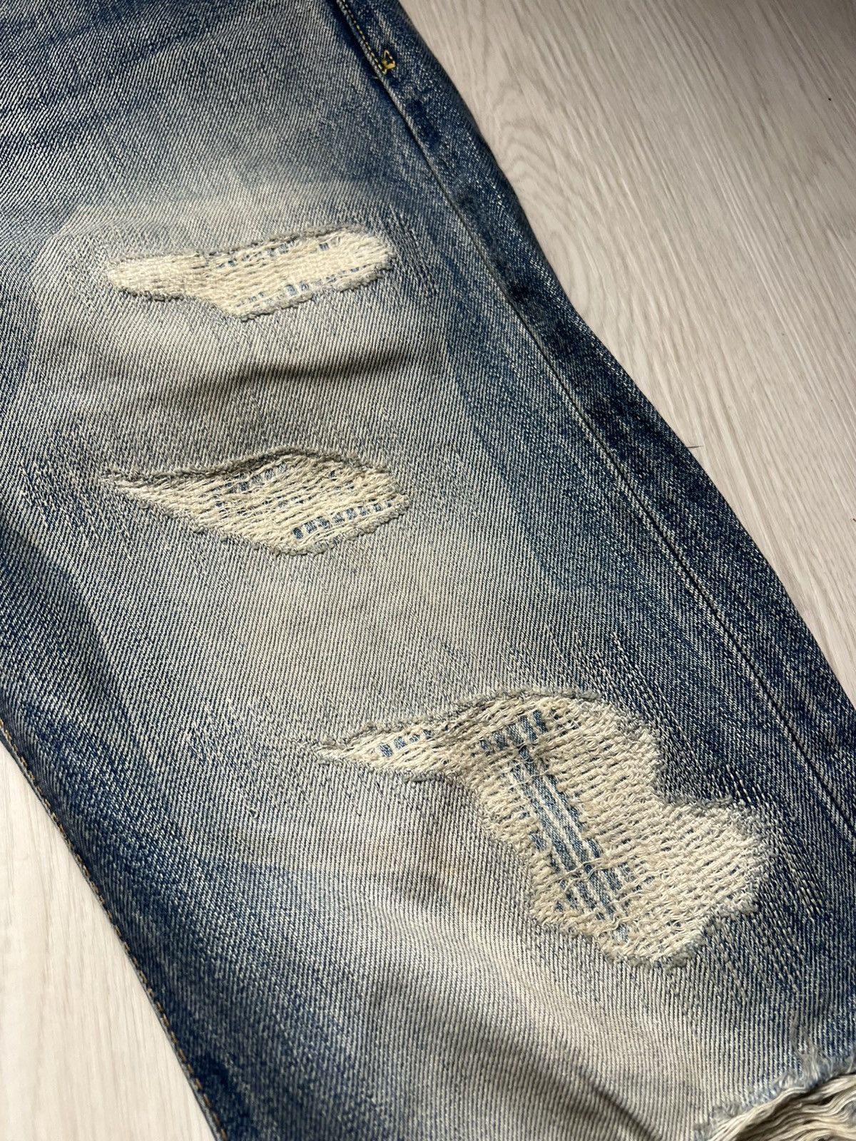 Japanese Brand Vanquish Distressed Boro Bootcut Jeans Kapital Boro Inspired Size US 30 / EU 46 - 4 Thumbnail