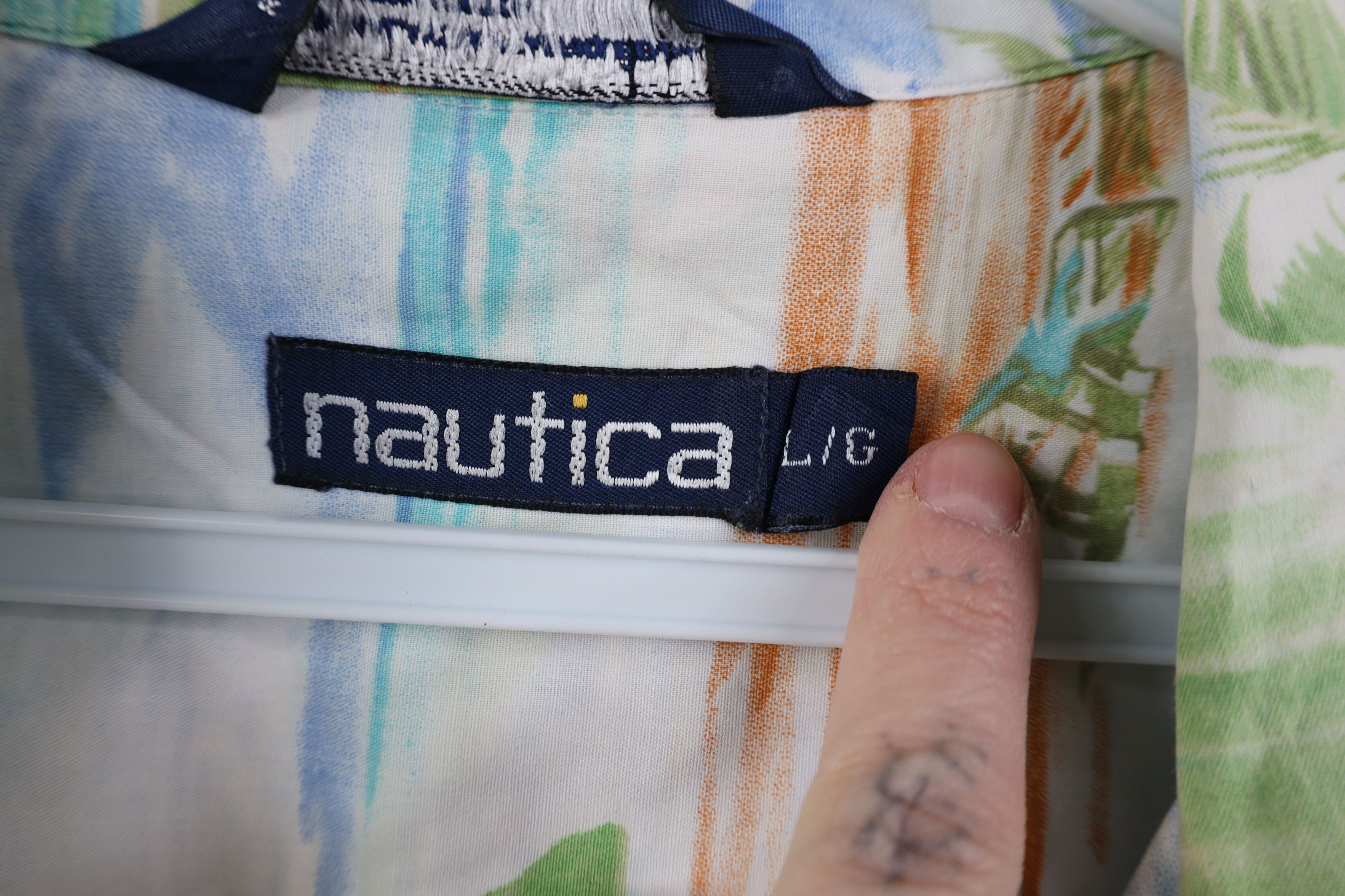 Nautica Vintage 90s Nautica Island Hawaiian Sailing Button Shirt Size US L / EU 52-54 / 3 - 8 Thumbnail