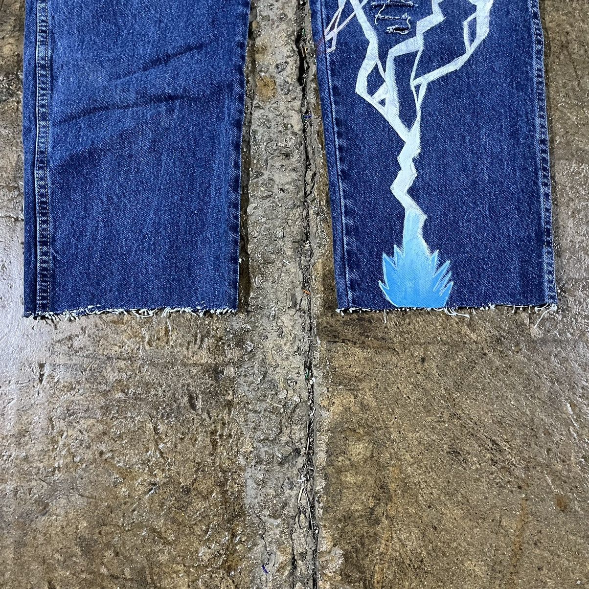 Vintage × Wrangler Crazy Vintage Y2K Wrangler Lightning Jeans Skater Grunge Size US 36 / EU 52 - 4 Thumbnail