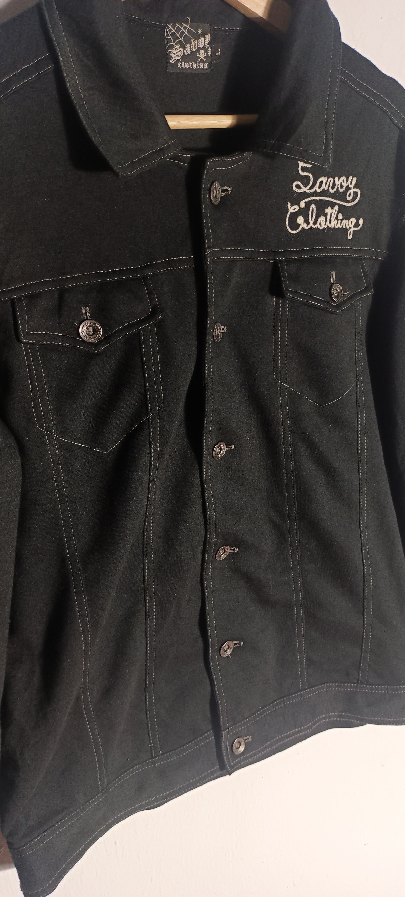 If Six Was Nine Vintage🔥Savoy Clothing Embroidery Logo Rock n Roll design Size US L / EU 52-54 / 3 - 6 Thumbnail