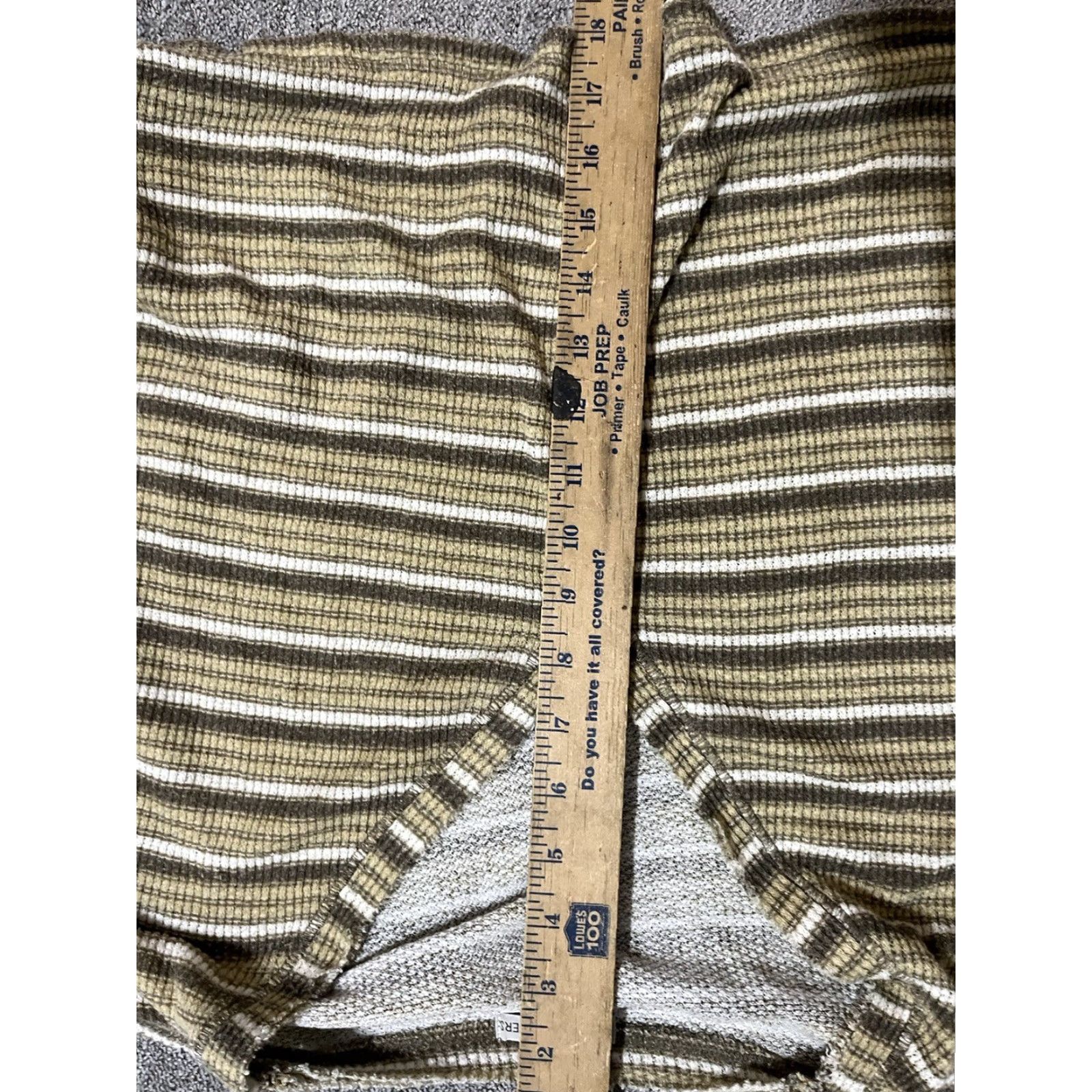 Urban Outfitters Urban Outfitters Sweater Women XS Beige Cropped Long Sleeve Button Up Striped Cardigan V-Neck Size XS / US 0-2 / IT 36-38 - 5 Thumbnail