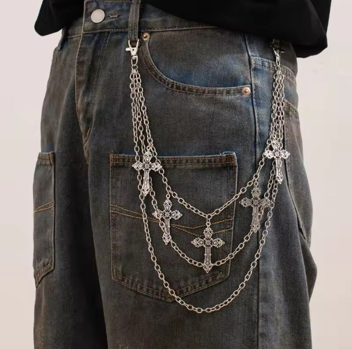Other Chain Cross Pendant Jeans Chain Size ONE SIZE - 1 Thumbnail