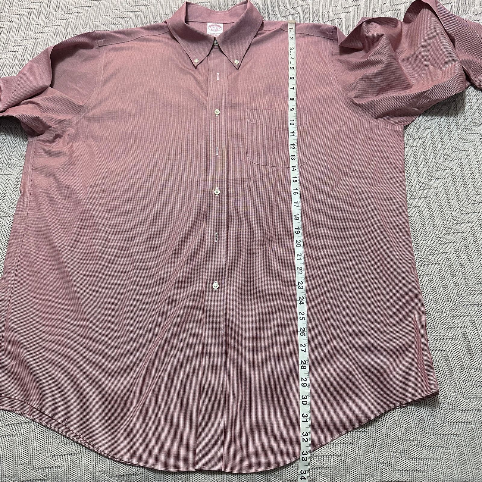 Brooks Brothers Brooks Brothers red houndstooth plaid button down Size US XL / EU 56 / 4 - 7 Thumbnail