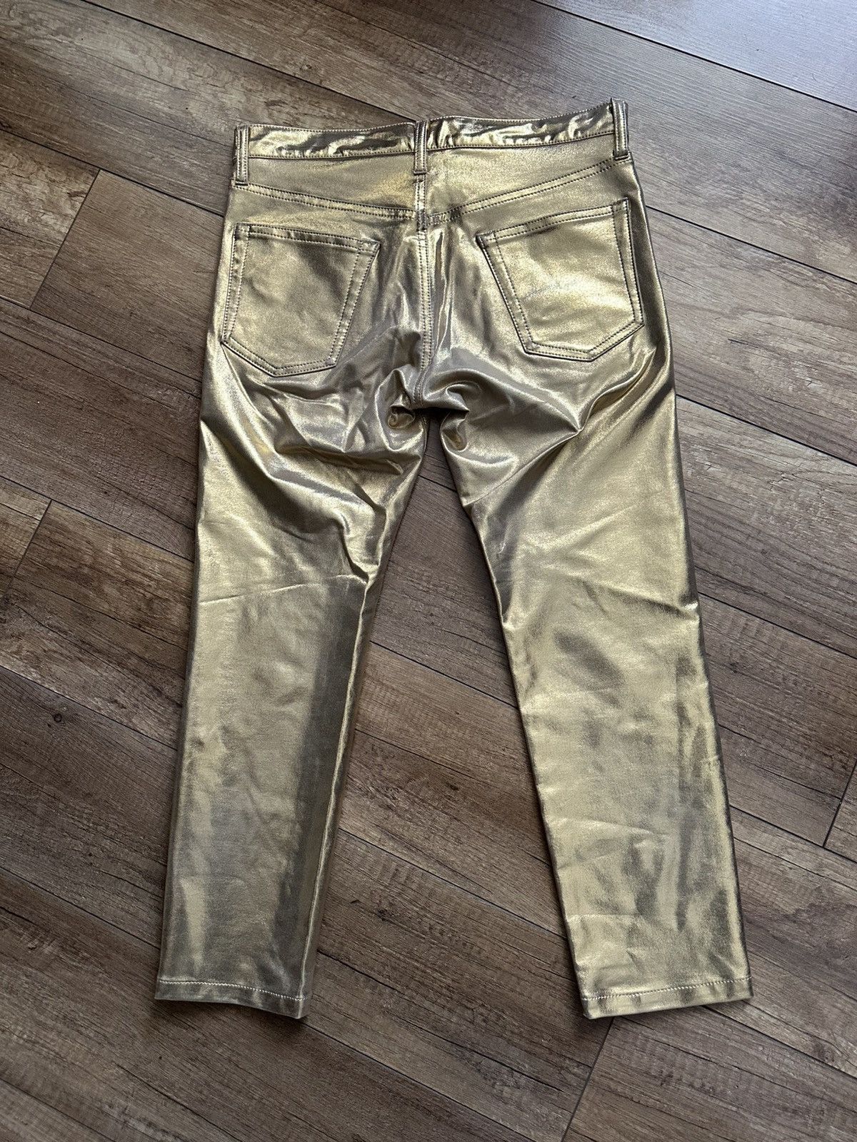 Junya Watanabe Junya Watanabe Japanese Gold Pants Trousers Size 24" / US 00 / IT 34 - 5 Thumbnail