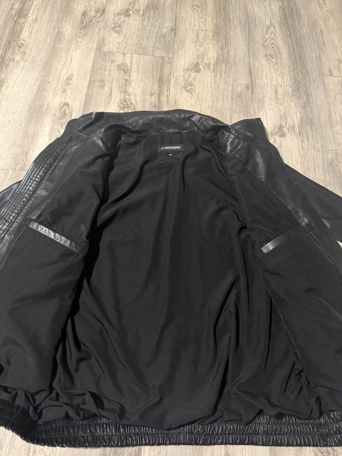 J.Lindeberg j. lindeberg mens lex leather track jacket Medium Lamb Size US M / EU 48-50 / 2 - 8 Thumbnail