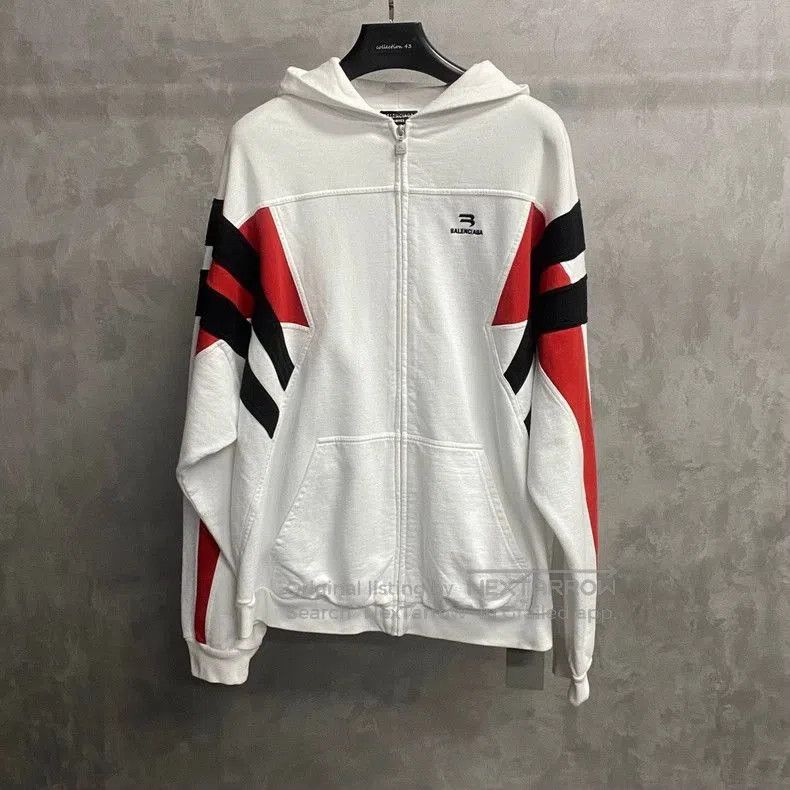 Balenciaga Balenciaga White Stripe Logo Jacket. Size US S / EU 44-46 / 1 - 1 Thumbnail