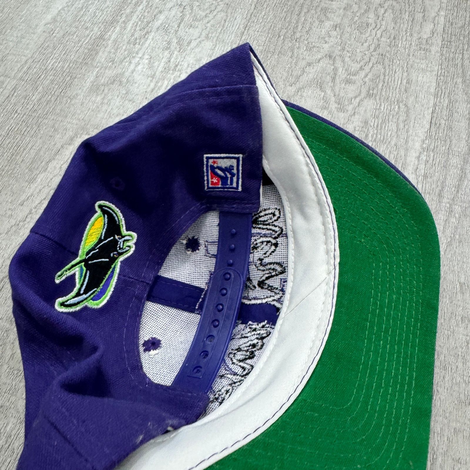 Vintage NWT Tampa Bay Devil Rays Snapback Hat Purple The Game MLB Size ONE SIZE - 4 Thumbnail