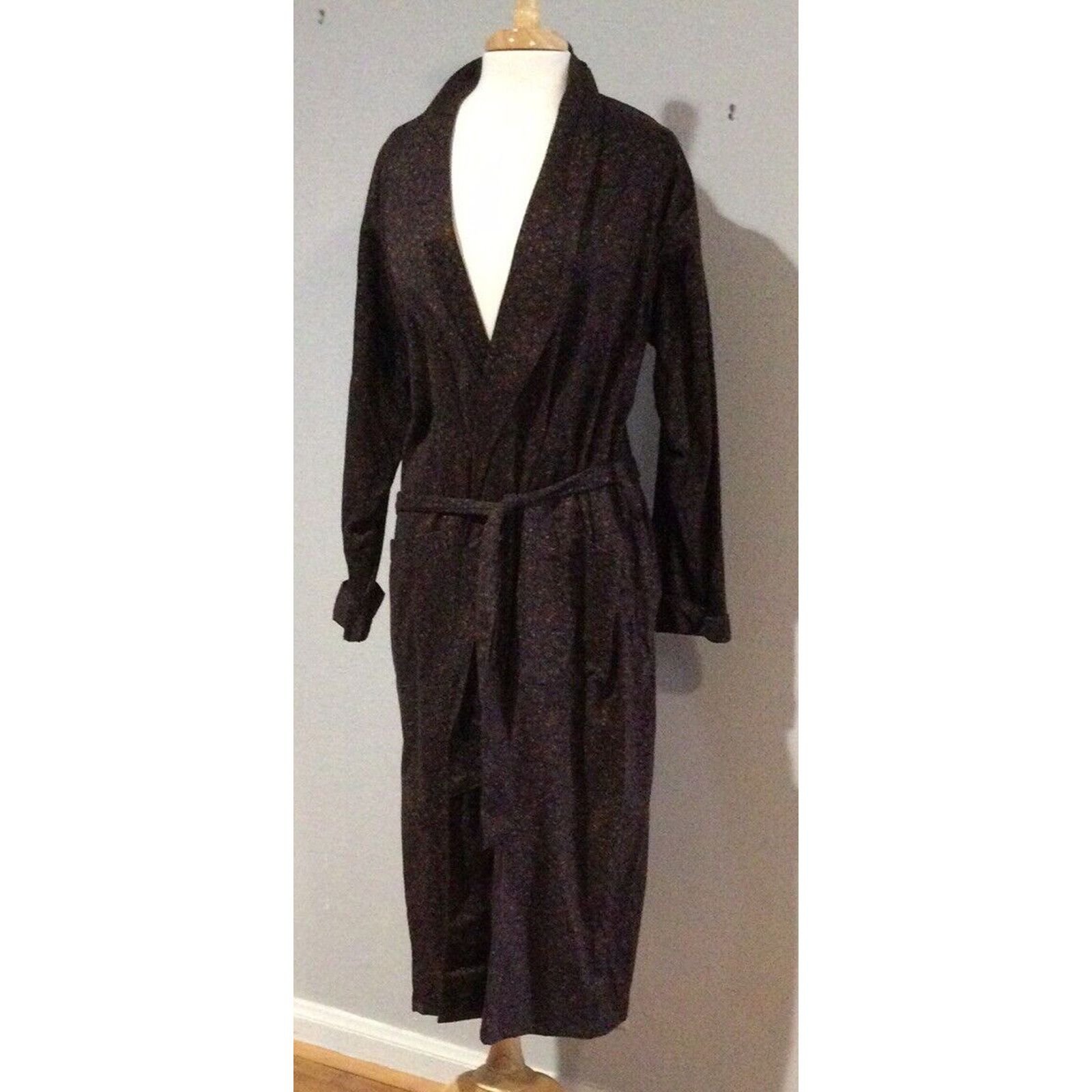 Other Embassy Men's Paisley 100% Combed Cotton Bath Robe Size L Size ONE SIZE - 5 Thumbnail