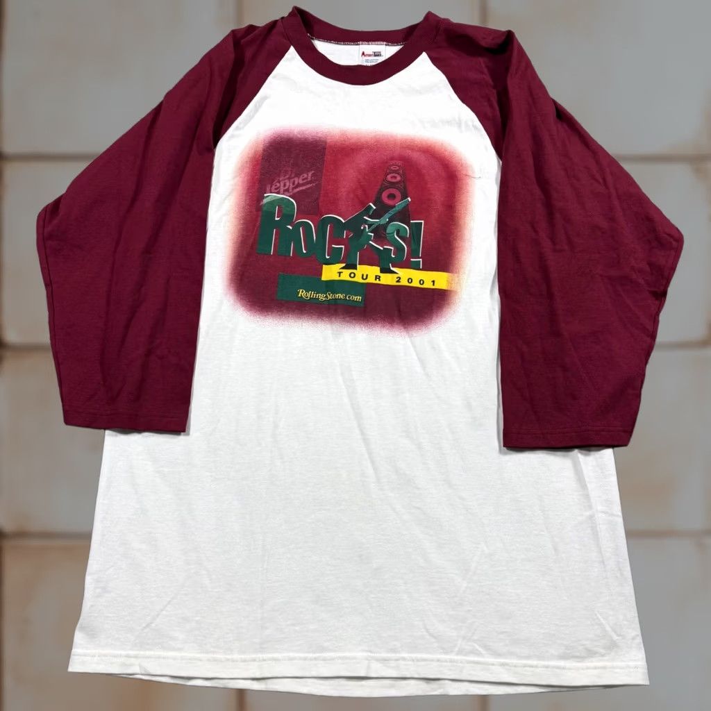 Vintage VINTAGE 2001 Dr Pepper Rocks Rolling Stones Tour Raglan Baseball USA MAde - XL Size US XL / EU 56 / 4 - 1 Thumbnail