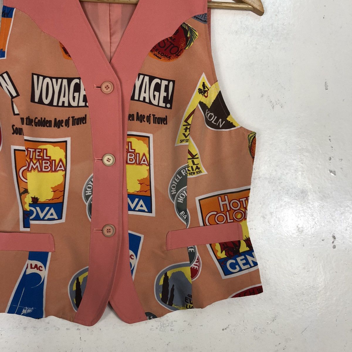 Other × Vintage Rockabilly Style Design Retro Graphic Vest Jackets Size US M / EU 48-50 / 2 - 4 Thumbnail
