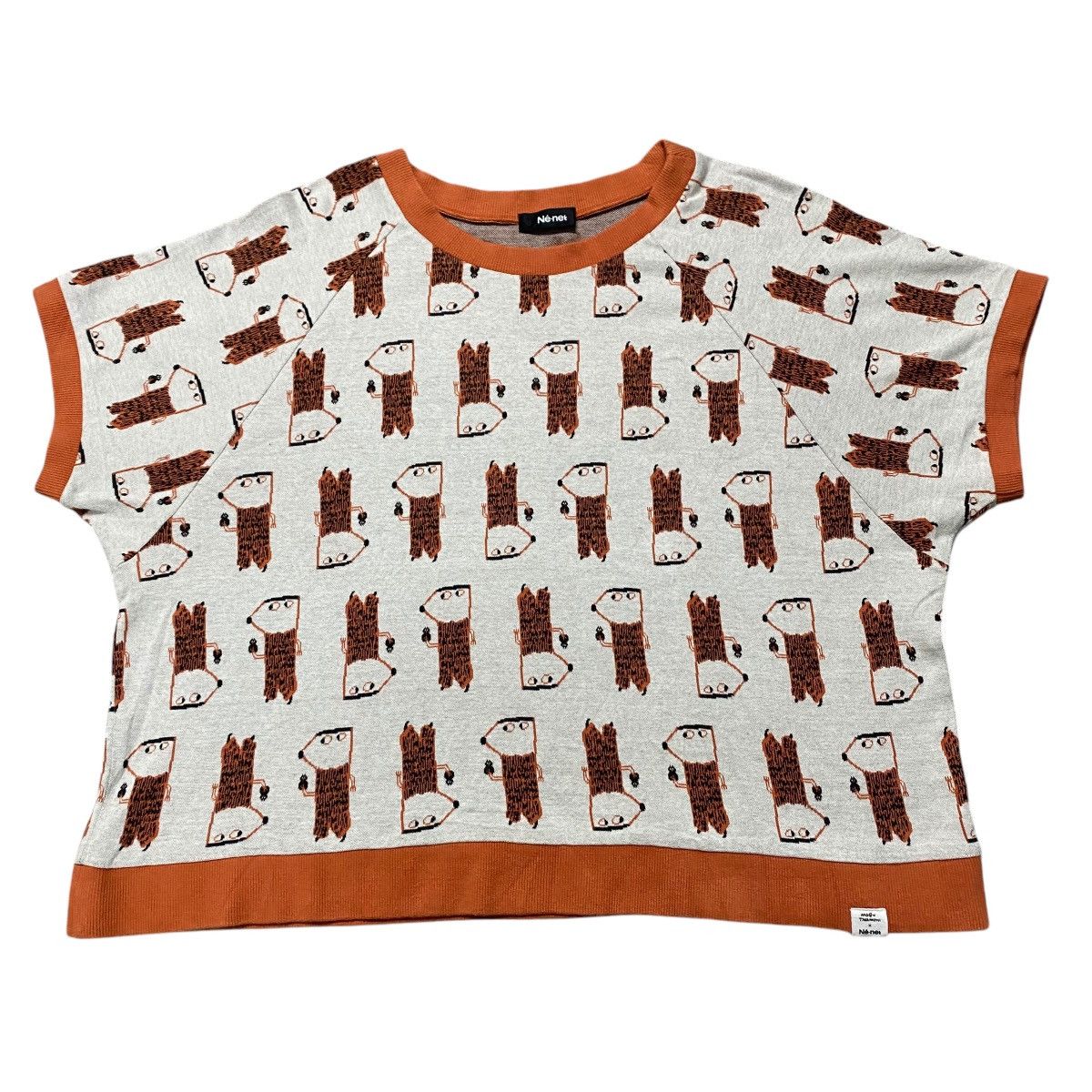 Ne-Net MOGU TAKAHASHI X NE-NET Sweatshirt Cropped Oversized Size M / US 6-8 / IT 42-44 - 12 Thumbnail