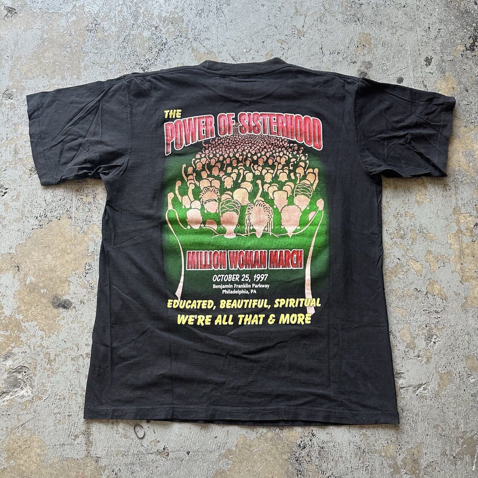 Rap Tees × Vintage Vintage 90s Bay Club Million Women March Rap Tee T-Shirt Size US XL / EU 56 / 4 - 4 Thumbnail