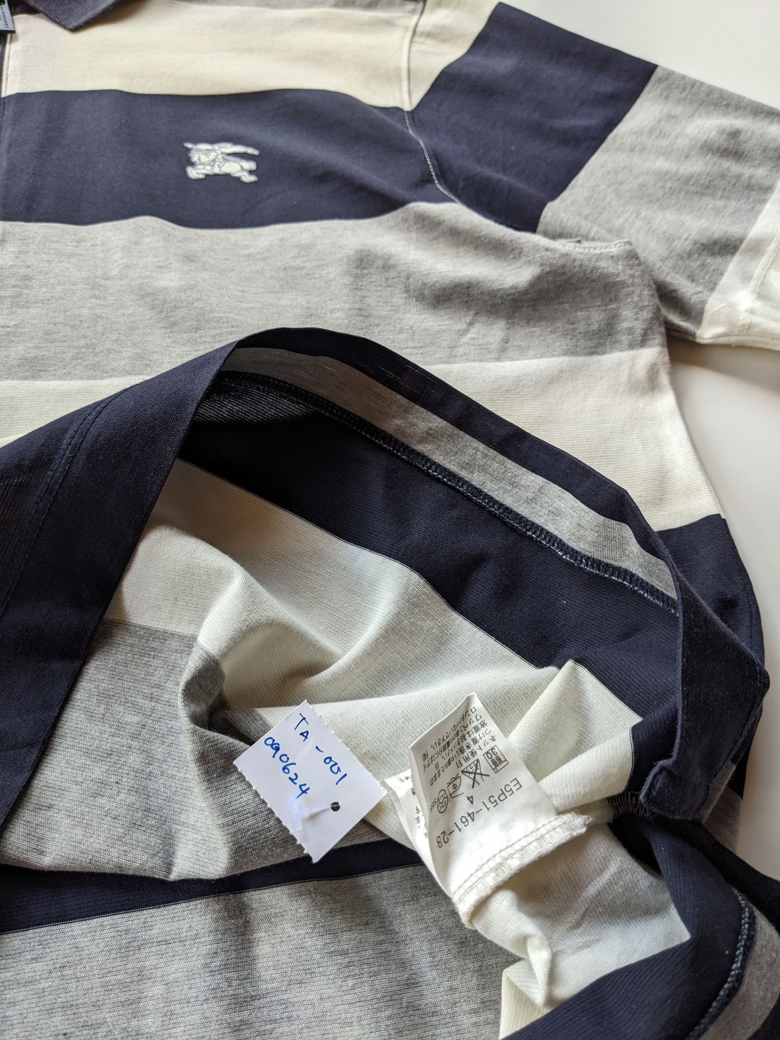 Burberry Burberry golf half zipper stripe collar tee Size US XL / EU 56 / 4 - 5 Thumbnail