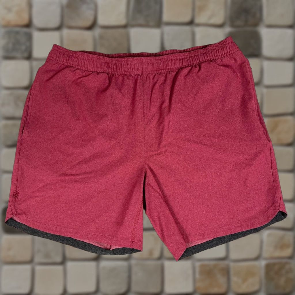 Rhone Rhone Men's Athletic Shorts XL - Perforated, Drawstring, Breathable, Red/ Bordeaux, 6.5 Inseam, Regular Fit, Activewear Size US 36 / EU 52 - 1 Thumbnail
