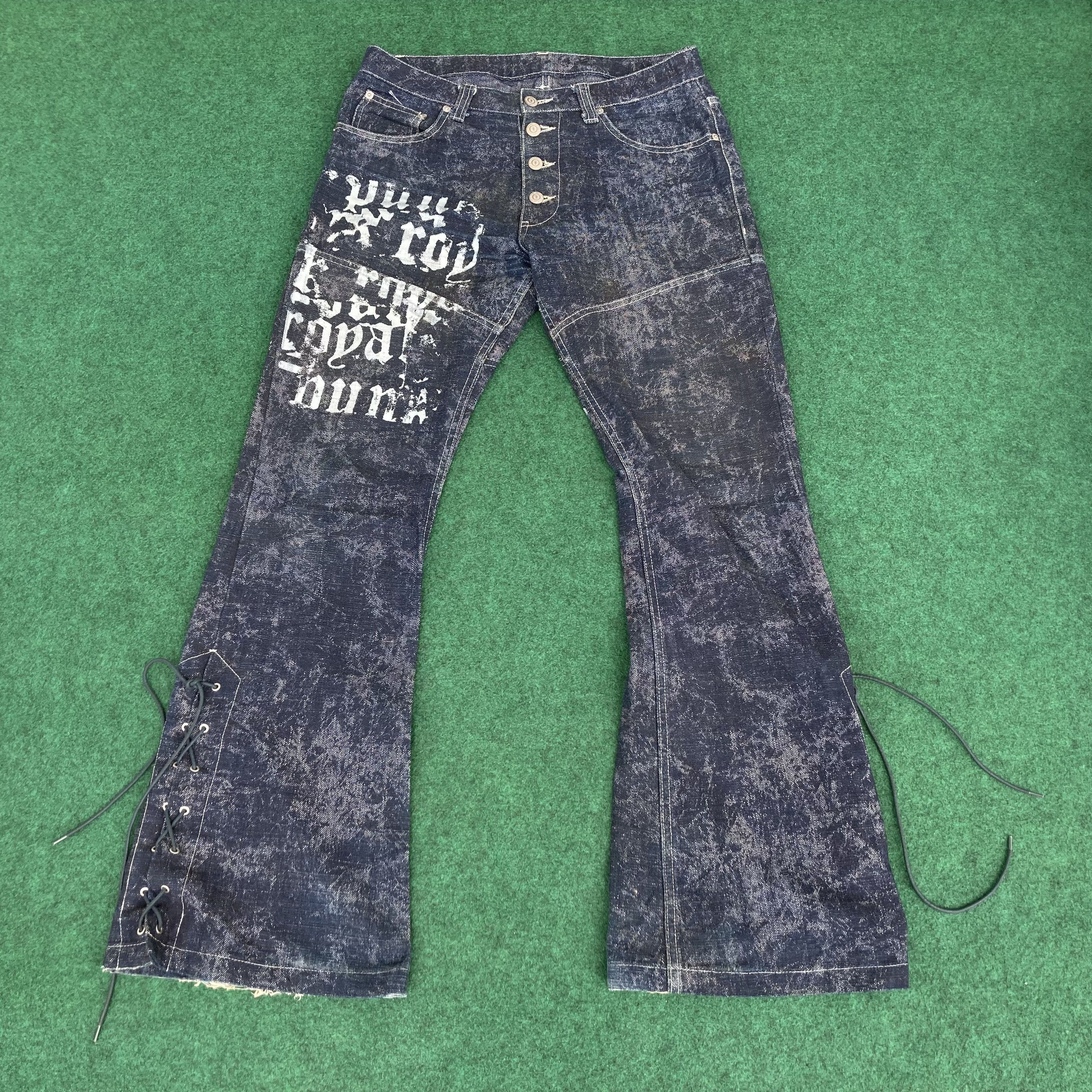 Vintage TORNADO MART JAPAN Distressed Denim Studded Twisted