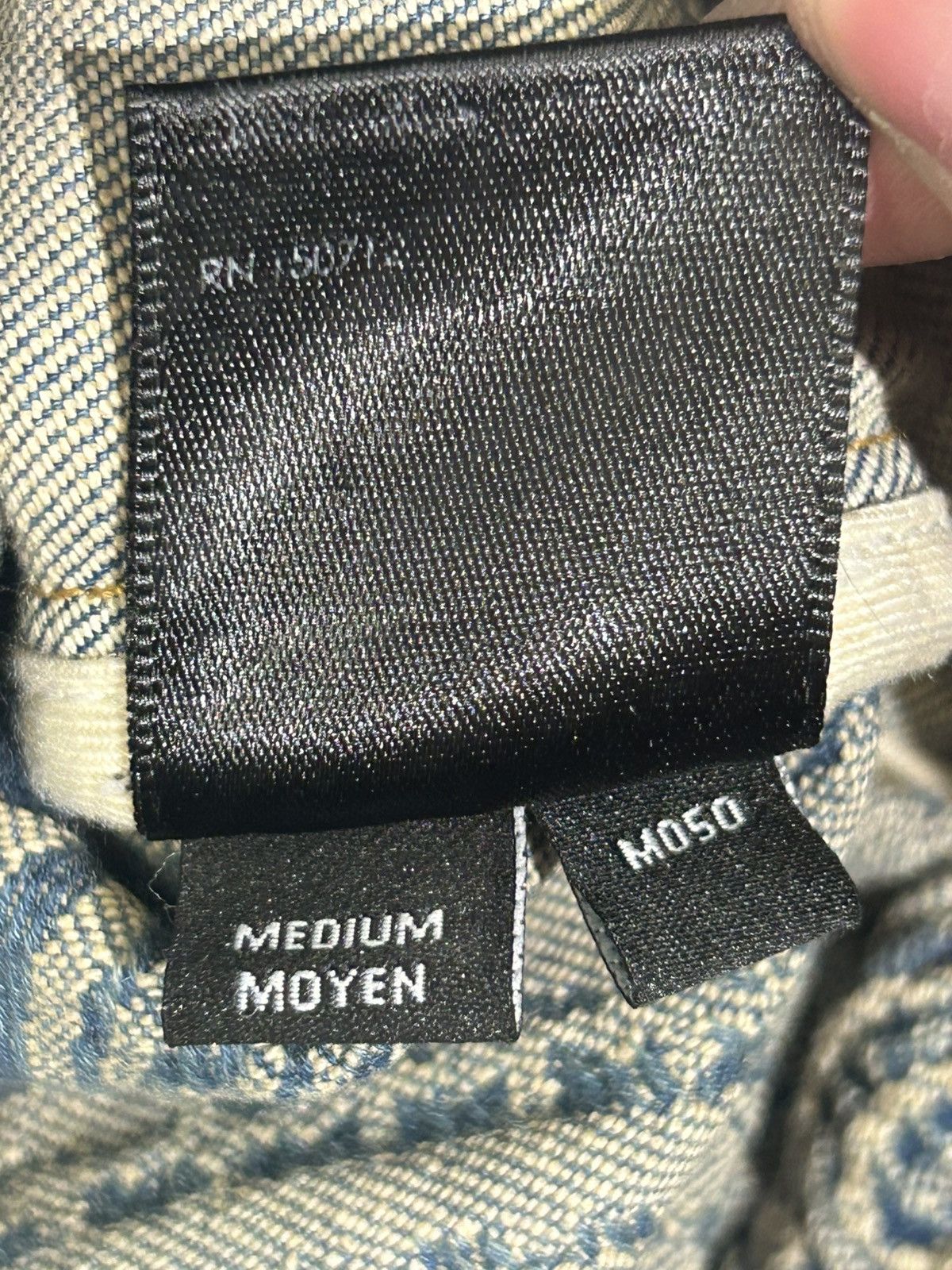 Amiri Amiri bandana jacquard denim jacket Size US M / EU 48-50 / 2 - 6 Thumbnail