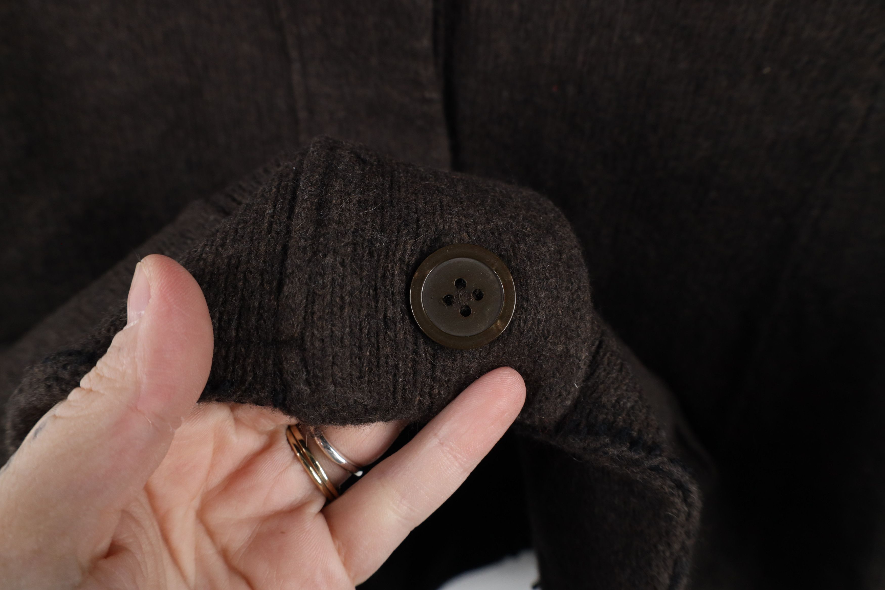 Eddie Bauer × Vintage Vintage Eddie Bauer Ribbed Knit Shawl Cardigan Sweater Brown Size M / US 6-8 / IT 42-44 - 7 Thumbnail