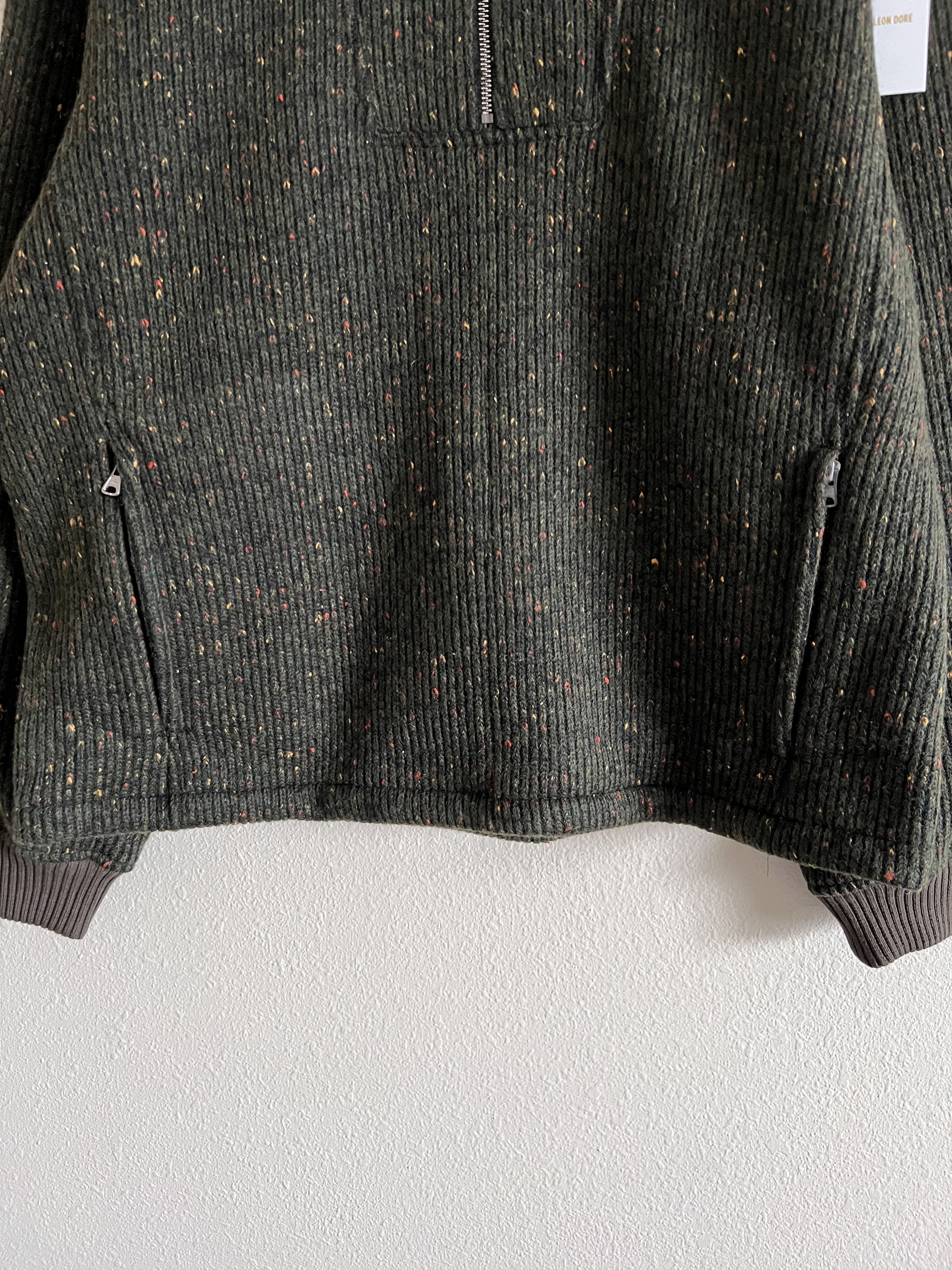 Aime Leon Dore Aime Leon Dore Donegal Half Zip Pullover Sweater in Green Size US XL / EU 56 / 4 - 3 Thumbnail