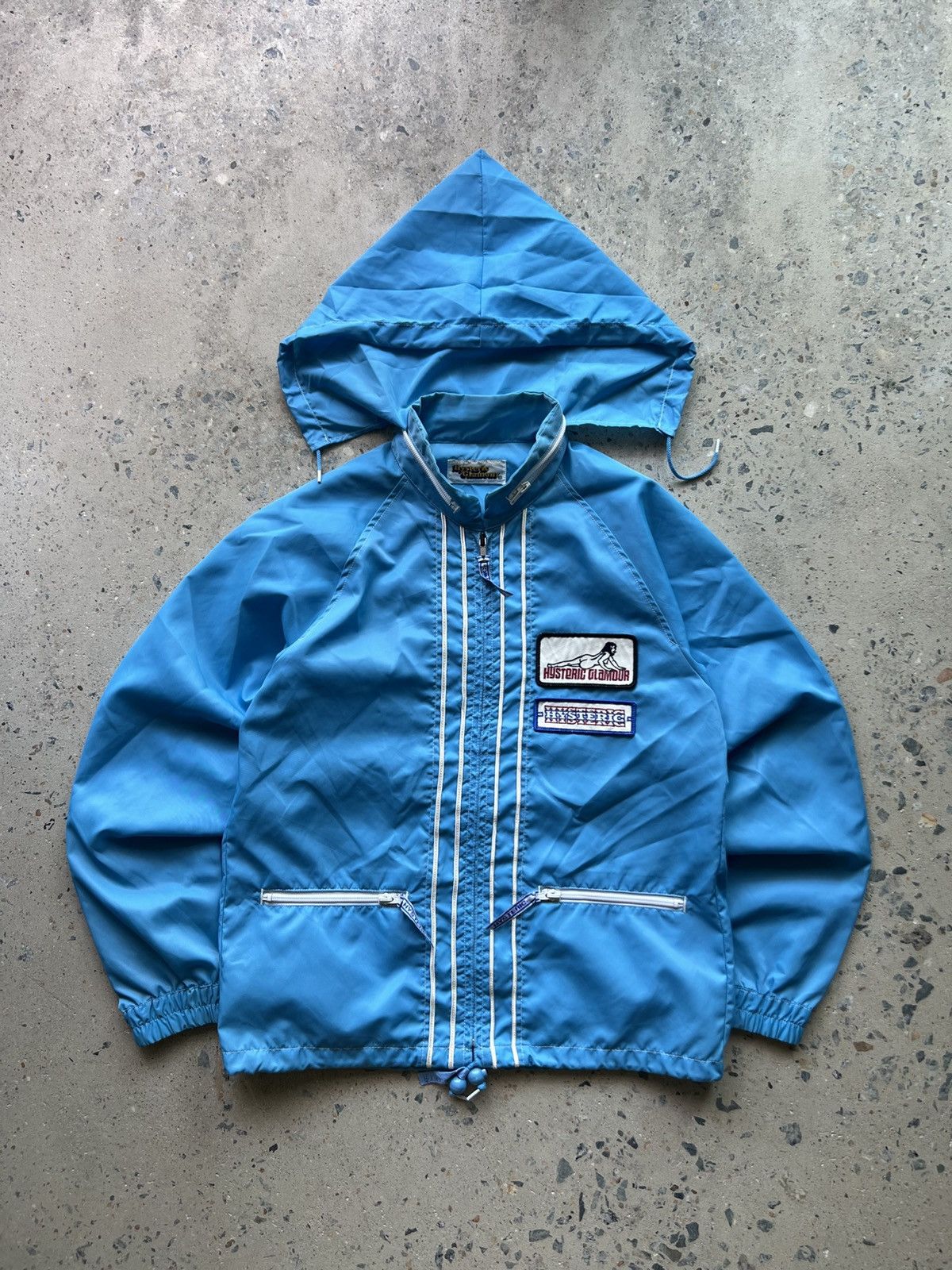 Hysteric Glamour HYSTERIC GLAMOUR PATCH WORK NYLON ZIP UP JACKET