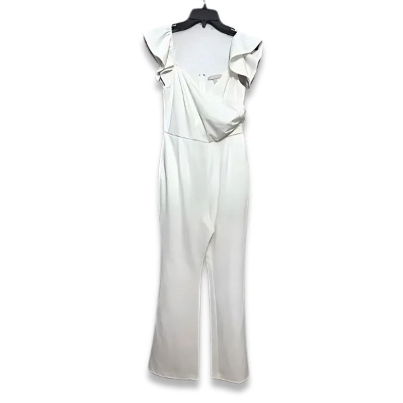 Other Chelsea 28 Off Shoulder Jumpsuit Flutter Sleeve White W US S Size 27" / US 4 / IT 40 - 2 Thumbnail