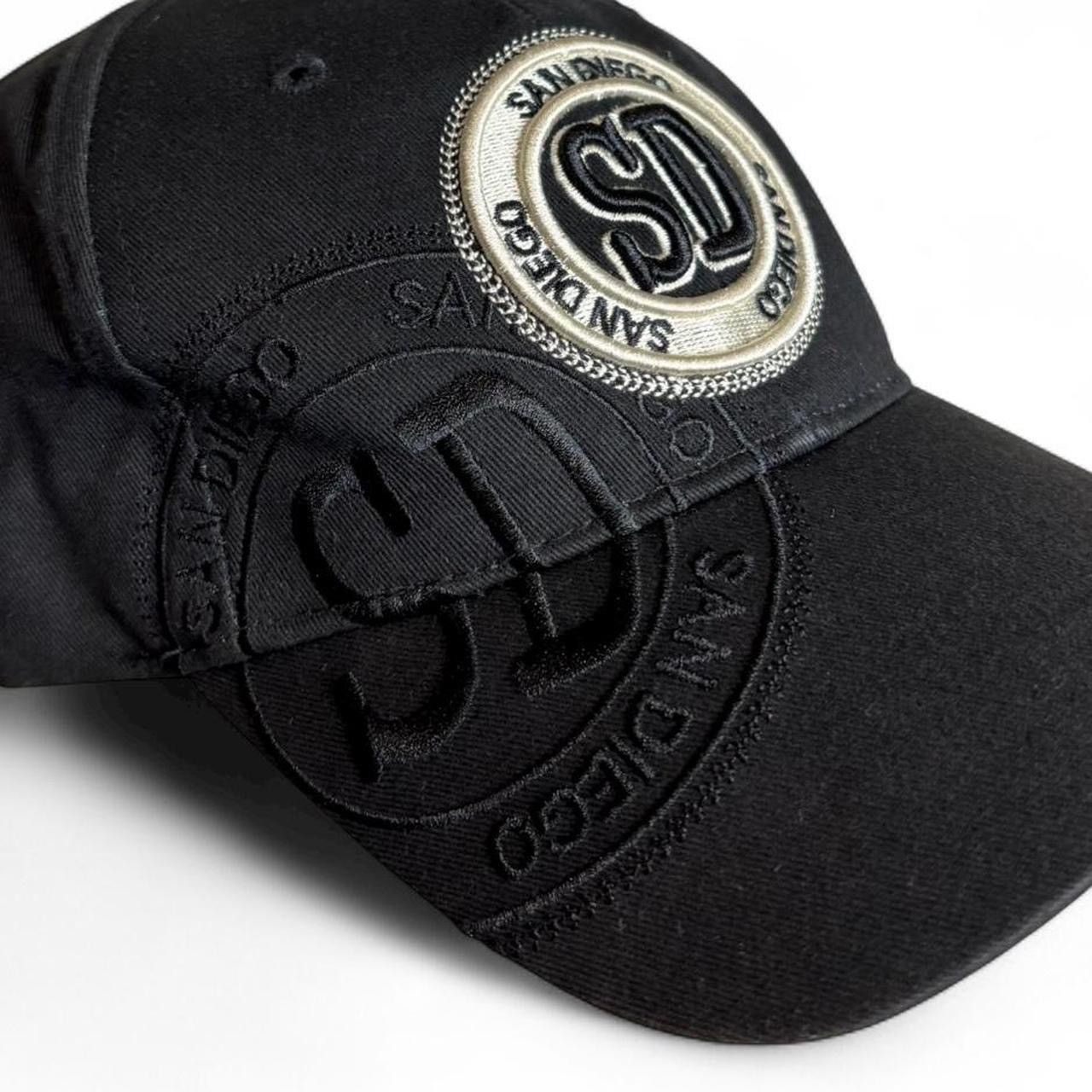 Robin Ruth Vintage San Diego Black Embroidered Cap Hat One Size Size ONE SIZE - 3 Thumbnail