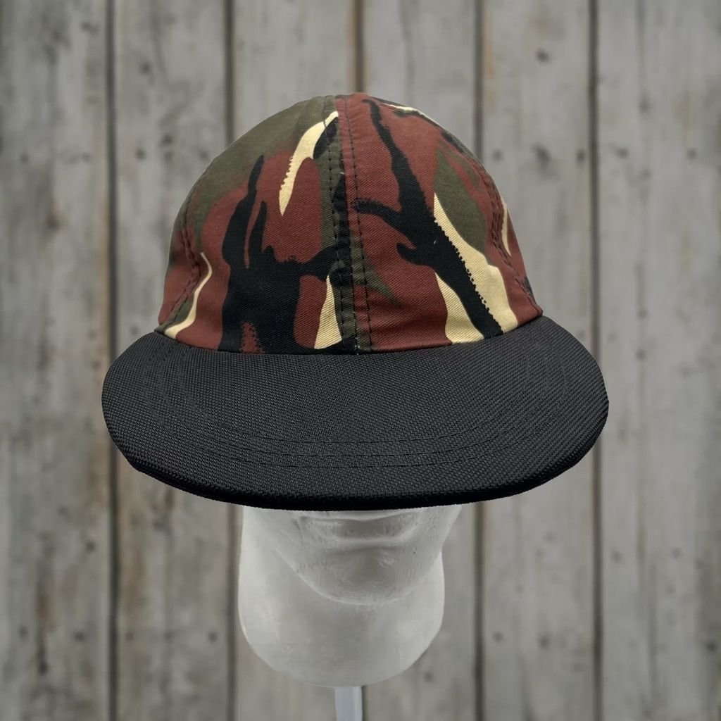 Vintage Creative King Camouflage Nylon 6 Panel Long Bill Strapback Hat USA Made Size ONE SIZE - 1 Thumbnail