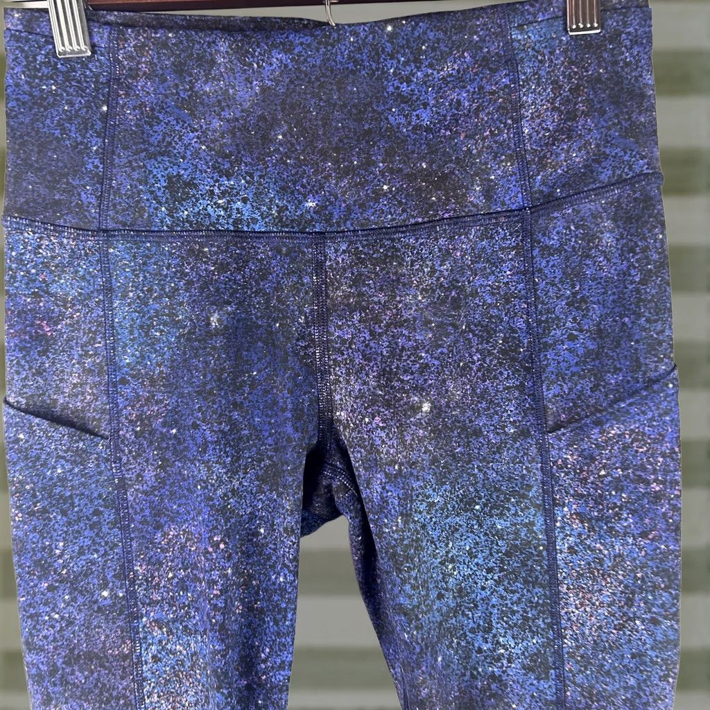 Lululemon Lululemon Leggings 6 Blue Purple Space Dye Pocket High Rise Yoga Gym Womens Size 28" / US 6 / IT 42 - 1 Thumbnail