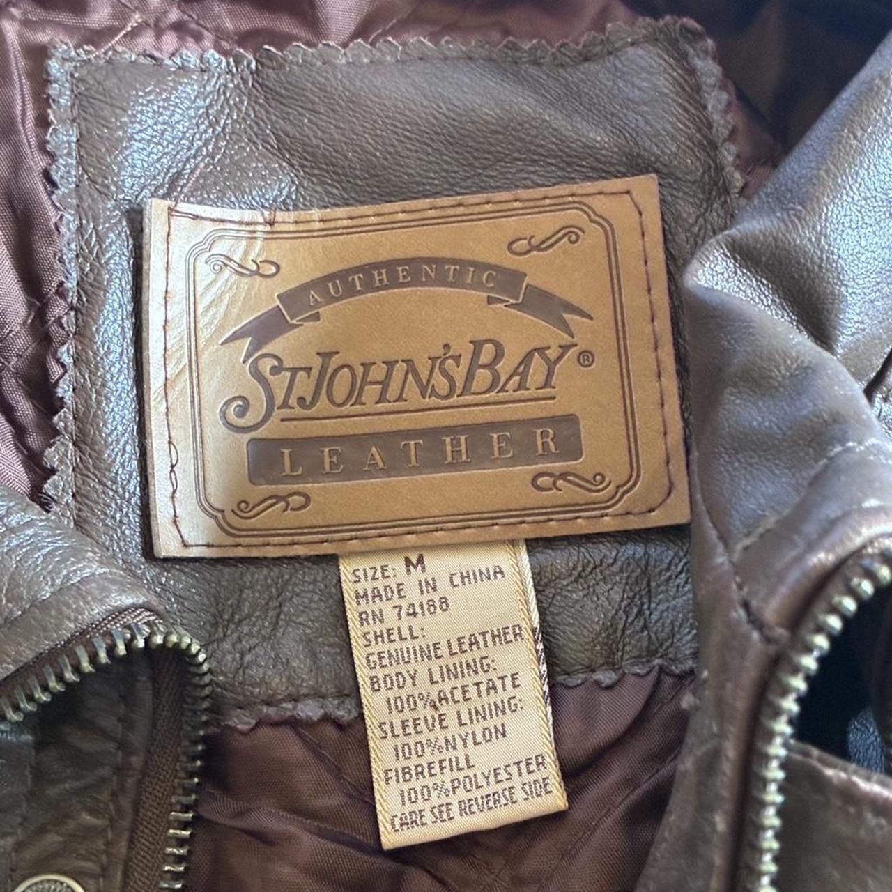 St. Johns Bay JC Penney St. John’s Bay Authentic Leather Bomber Jacket Size M / US 6-8 / IT 42-44 - 4 Thumbnail