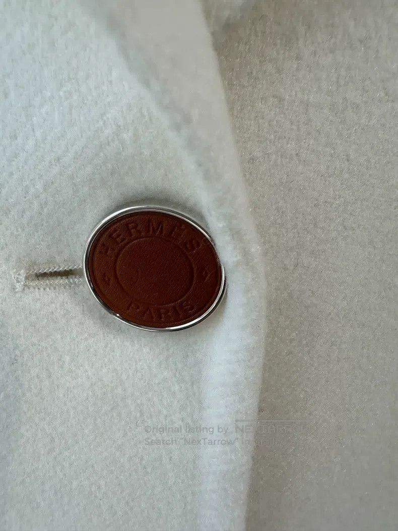 Hermes Hermes Straight Cut Buttoned Cashmere Coat Size XS / US 0-2 / IT 36-38 - 3 Thumbnail