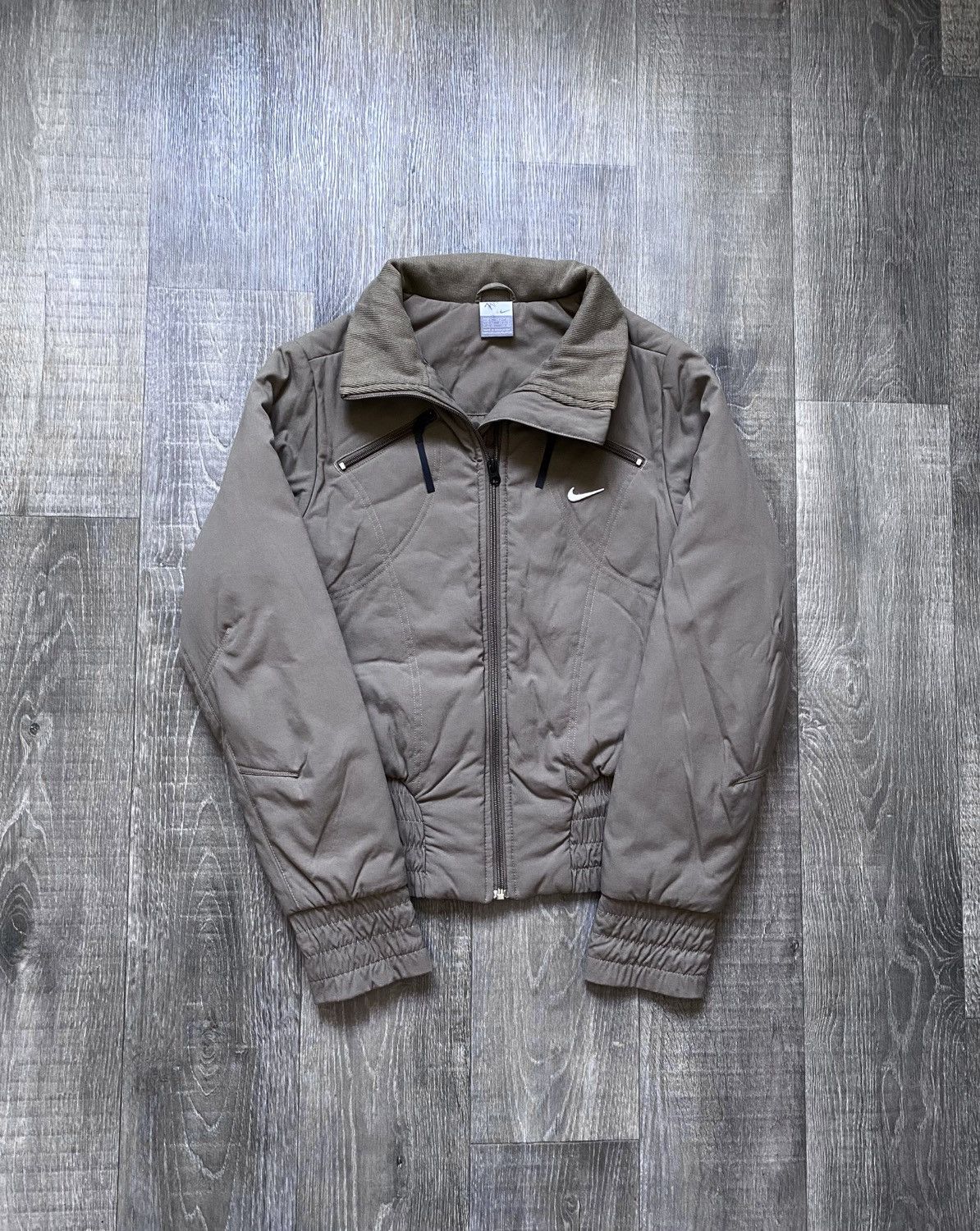 Nike Ws Y2K Vintage Nike Gray Light Zip Utility Jacket Streetwear Size M / US 6-8 / IT 42-44 - 5 Thumbnail