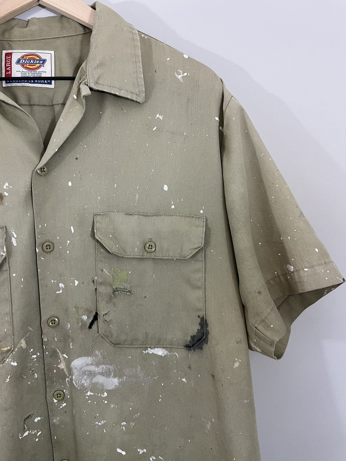 Vintage Thrashed Paint Stain Workwear Faded Shirt Size US L / EU 52-54 / 3 - 3 Thumbnail