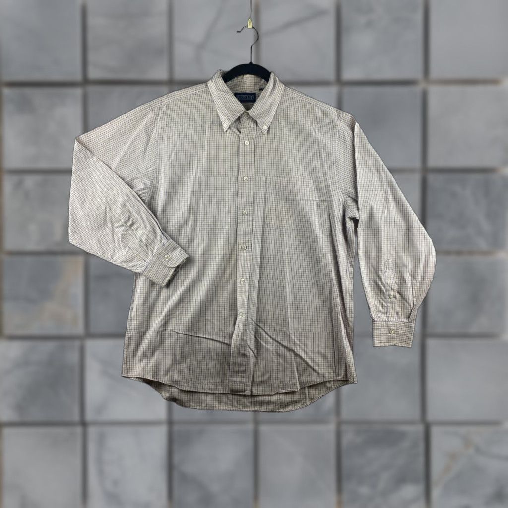 Lands' End Lands' End Button-Up Shirt Mens 16.5-34 Multicolor Long Sleeve Check Plaid Shirt Male Regular Casual All Seasons Modern Shirt Size US L / EU 52-54 / 3 - 1 Thumbnail