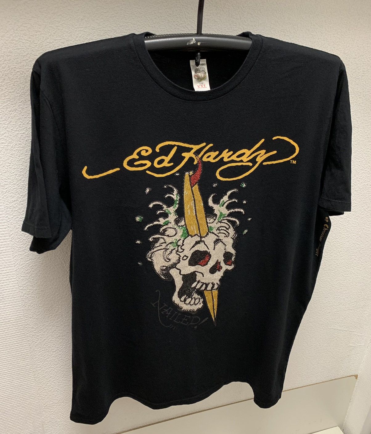 Ed Hardy Edhardy Christian Audigier big logo black t-shirt 2xl xxl su Size US XXL / EU 58 / 5 - 8 Thumbnail