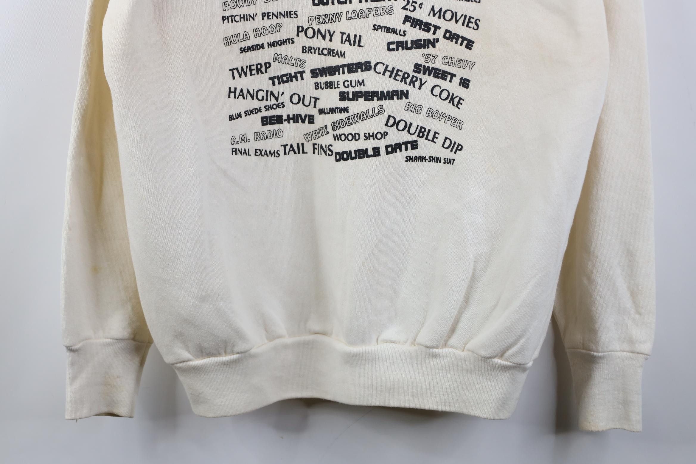 Vintage Vintage 90s Fabulous 50s Let the Good Times Roll Sweatshirt Size L / US 10 / IT 46 - 3 Thumbnail