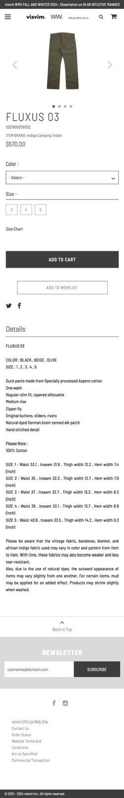 Visvim Visvim ICT 21aw Fluxus 03 Pants Size US 34 / EU 50 - 3 Thumbnail