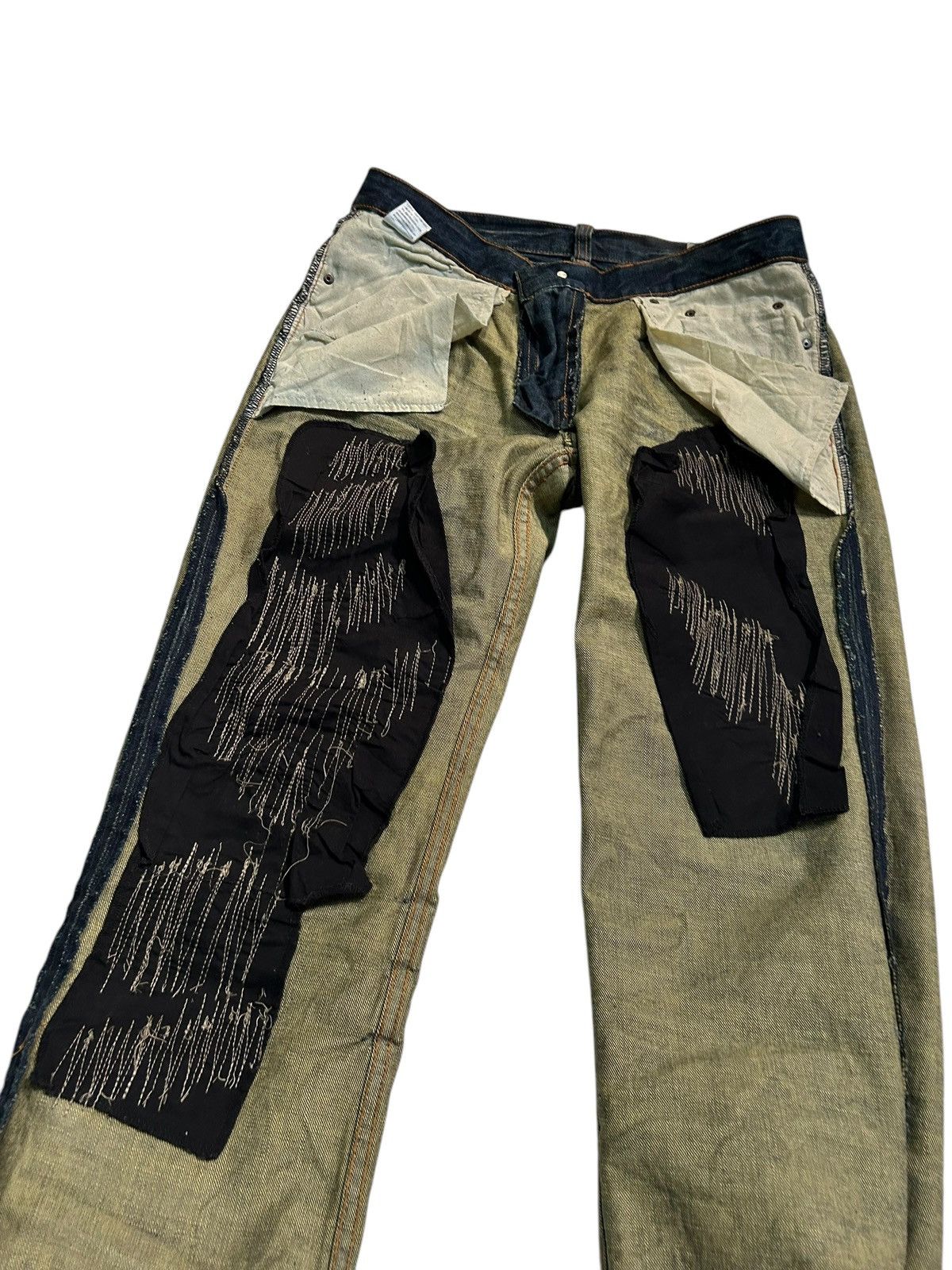 Japanese Brand × Kapital × Vintage Nylaus Japanese Style Distressed Denim Jeans Size US 34 / EU 50 - 16 Thumbnail