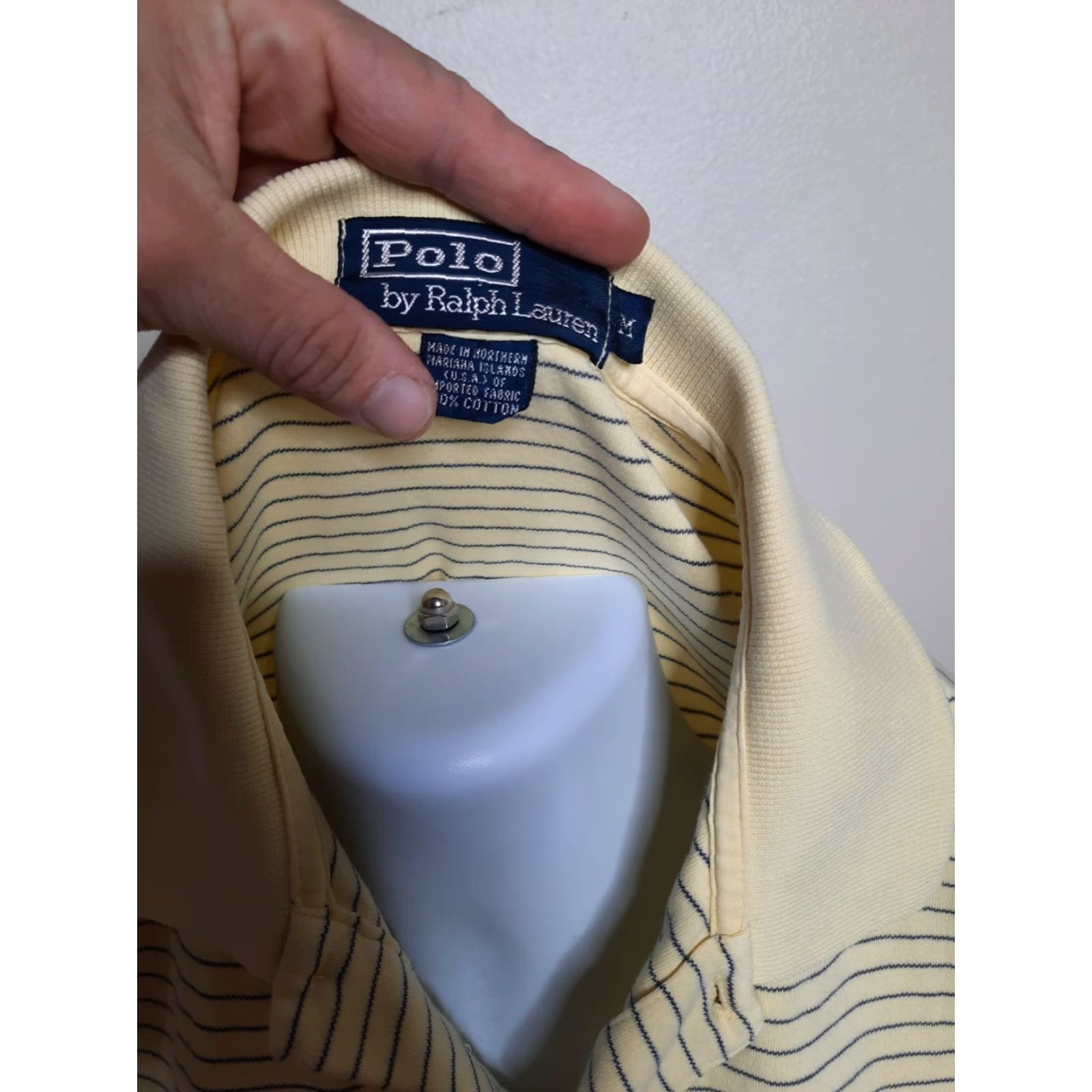 Polo Ralph Lauren Polo Ralph Lauren Polo Shirt Men's 100% Cotton Classic Fit Yellow Stripe Short Sleeve Medium Size US M / EU 48-50 / 2 - 2 Thumbnail