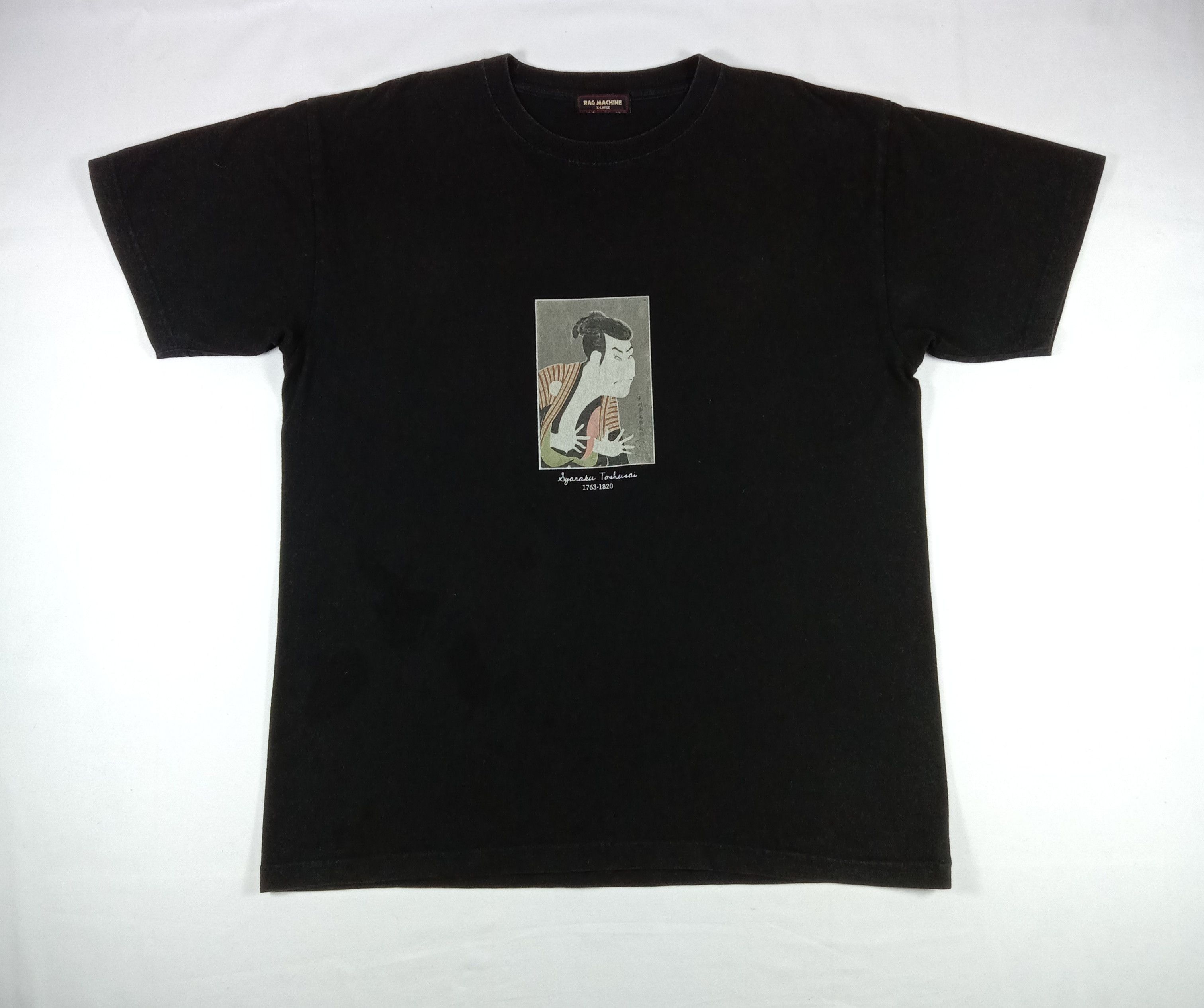 Japanese Brand Vintage Sharaku Toshusai 1763-1820 Photo T Shirt Size US XL / EU 56 / 4 - 1 Thumbnail