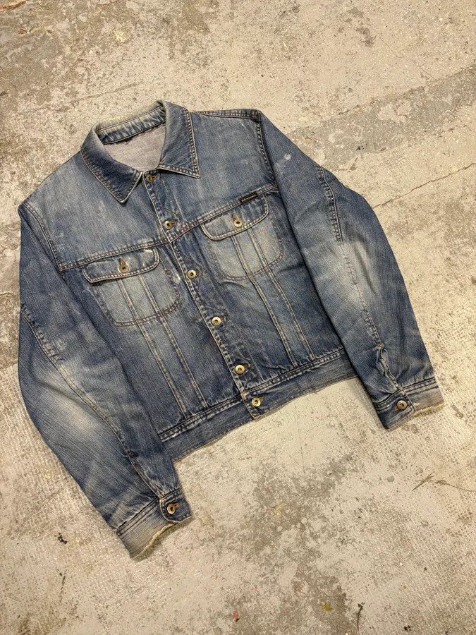 Dolce & Gabbana × Vintage 2000s Dolce & Gabbana Faded Blue Denim Jacket Size US XS / EU 42 / 0 - 2 Thumbnail